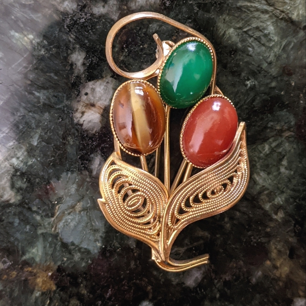 Vintage Floral Brooch